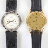 OMEGA - 2 quartz wristwatches, comprising Constellation Chronometer and De Ville, both not currently