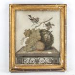 An early 19th century watercolour, Classical still life, original gilt frame, overall 35cm x 30cm