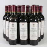 12 bottles of Grand vin Du Chateau Bernadotte, 2003 Haut-Medoc From a local country house cellar