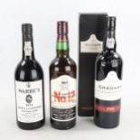 3 bottles of port, Warres vintage 1978, Grahams LBV 2000, vintage bottle Finest Tawney Founders