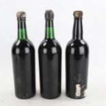 3 Bottles of vintage port, Warres 1970 & 1979, and another dated 1960 (damaged capsual) No labels
