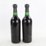 2 bottles of Crofts 1963 vintage port replaced capsuals and corks, levels to mid / low neck
