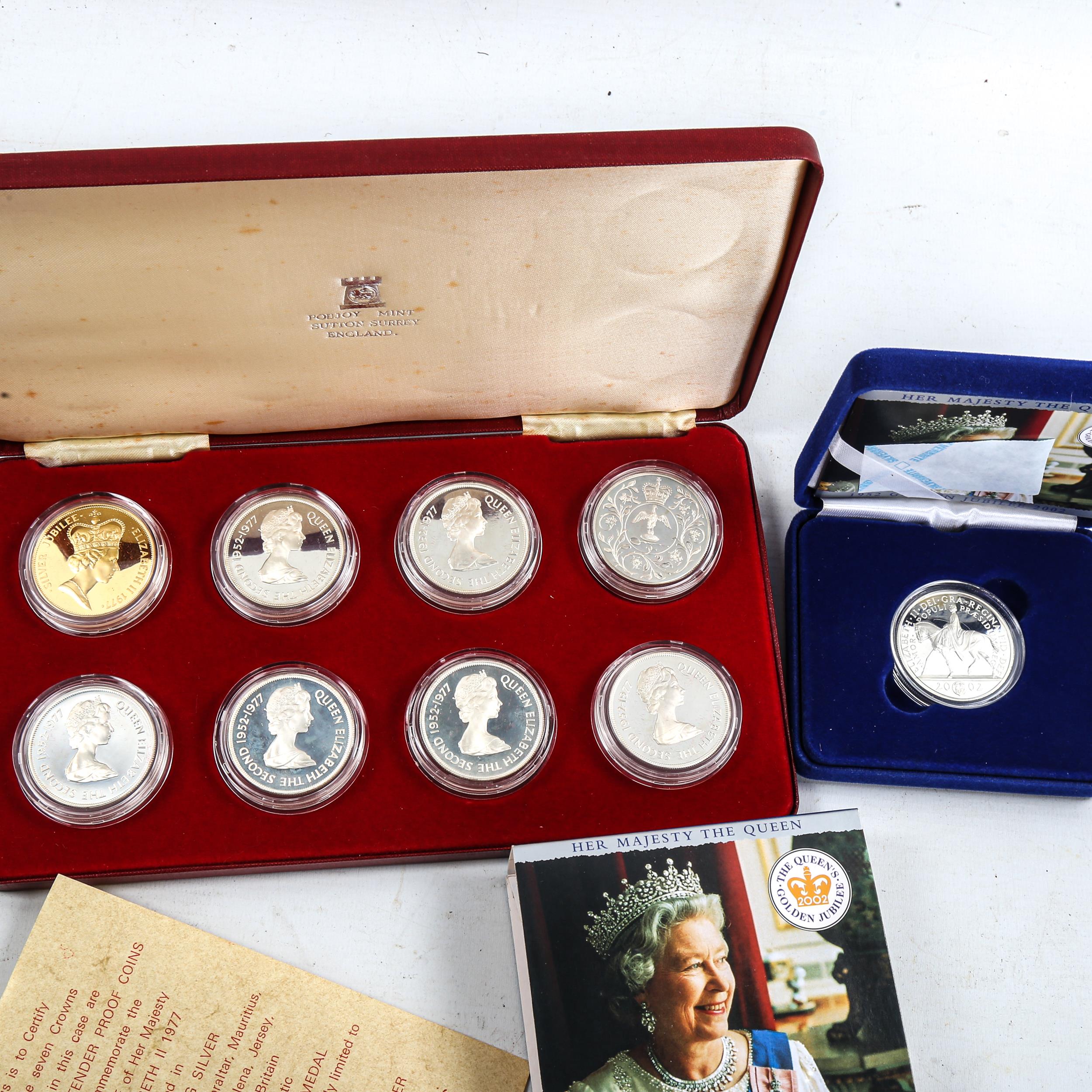 A set of 7 Queen Elizabeth II silver Jubilee sterling silver proof Crown coins, by Pobjoy Mint, - Image 3 of 3