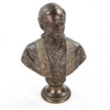 Aristide Croisy (1840 - 1899), patinated bronze bust of Pope Leo XIII, dated 1897 on the base,