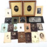 A group of early photographs, including stereo ambrotype etc