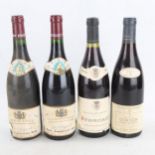 4 Bottles of wine, 2 Hermitage 1990 La Chapelle Paul Jaboulet Aine, 1 Grand Cru Corton Clos Des Meix