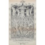 Walter Crane, rare lithograph for the Labour Movement, 1894, 13" x 8", framed Slight paper