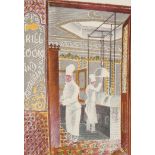 Eric Ravilious (1903 - 1942), colour lithograph on paper, The Grill Room and Restaurant, 7.75" x 5.