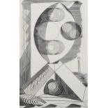 Edward Bawden (1903 - 1989), copper engraving on paper, Abstract Design, 7.75" x 4.5", mounted, from