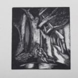 Paul Nash (1889 - 1946), limited edition woodcut on paper, Places, circa 1921, 3.75" x 3",