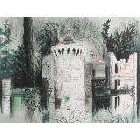 John Piper (1903 - 1992), colour lithograph, Scotney Castle, signed and numbered 85/120, image 18" x