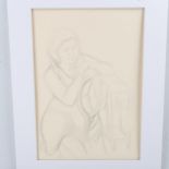 Dorothy Hepworth (1898 - 1978), pencil drawing on paper, Eleni circa 1940, 16" x 11.25", mounted