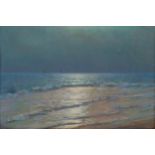 Arsene Chabanian (1864 - 1949), coloured pastels, shore scene, signed, 9" x 13.5", framed Good