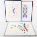 Henri Matisse, 3 cut-out lithographs circa 1950s, for Verve, largest 13.5" x 19", framed (3) Largest