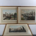 After Huber (Jakob-Wilhelm) and Muller (Carl Theodor), 10 views of Pompeii, coloured lithographs,