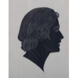 Eric Gill (1882 - 1940), woodblock print, portrait of Clare (Mrs Pepler), signed in pencil, 8.5" x