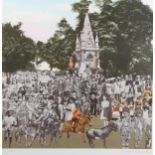 Peter Blake (born 1932), colour screenprint, Regents Park - The Runaway Donkeys (2012), signed,