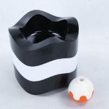 WALTER ZEISCHEGG for Helit, 3 moulded plastic stacking ashtrays and a pen holder circa 1967, stamped