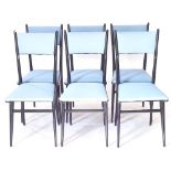 A set of 6 mid-century Italian dining chairs