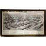 All The Ships Of The British Navy, large format print published by The Daily Telegraph, framed,