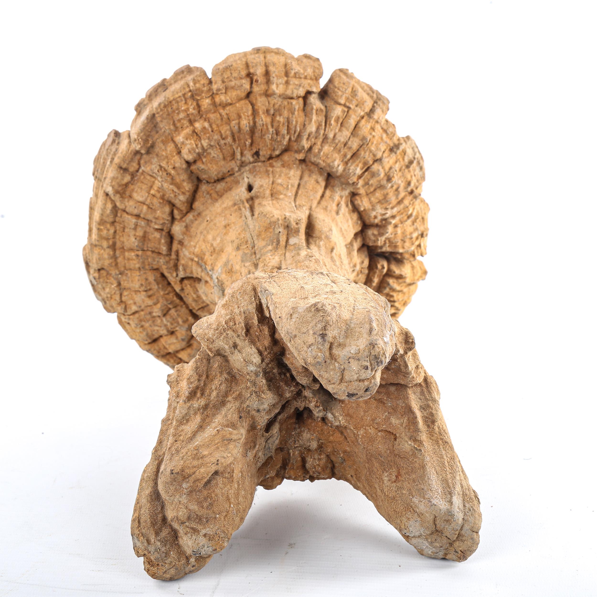 Dogon termite wood stool, height 30cm, diameter 27cm - Image 3 of 3