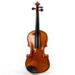 An Antique violin, late 19th/early 20th century, retailed by London Violin Co Limited, bearing