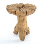 Dogon termite wood stool, height 30cm, diameter 27cm
