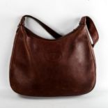MULBERRY - brown leather handbag, width approx 34cm