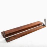 A surveyor's alidade, in original mahogany case, case length 53cm