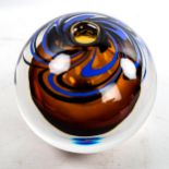ERIKA LAGERBIELKE for ORREFORS SWEDEN - glass sphere, Merridanus-South Desert, from the series