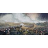 A pair of Baxter prints, Charge of the British Troops on the Road to Windlesham 1854, and Review