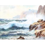 Guido Odierna (1913 - 1991), oil on board, seascape, signed, 28cm x 38cm, framed Very good condition