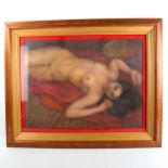 Cesar Amorsolo (Filipino 1903 - 1998), coloured pastels, nude, signed, 45cm x 65cm, framed Very good