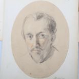 Sir William Allan (Scottish 1782 - 1850), pencil study for a portrait, 15cm x 11cm, mounted Small