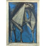 Marino, lithograph, abstract horse, signed in the plate, 53cm x 40cm, framed Good condition