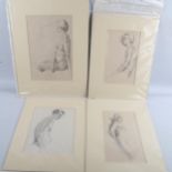 Philip Eugene Happe, large collection of pencil life studies