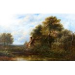 Circle of Joseph Thors, 19th century oil on canvas, a country cottage, indistinctly signed, dated