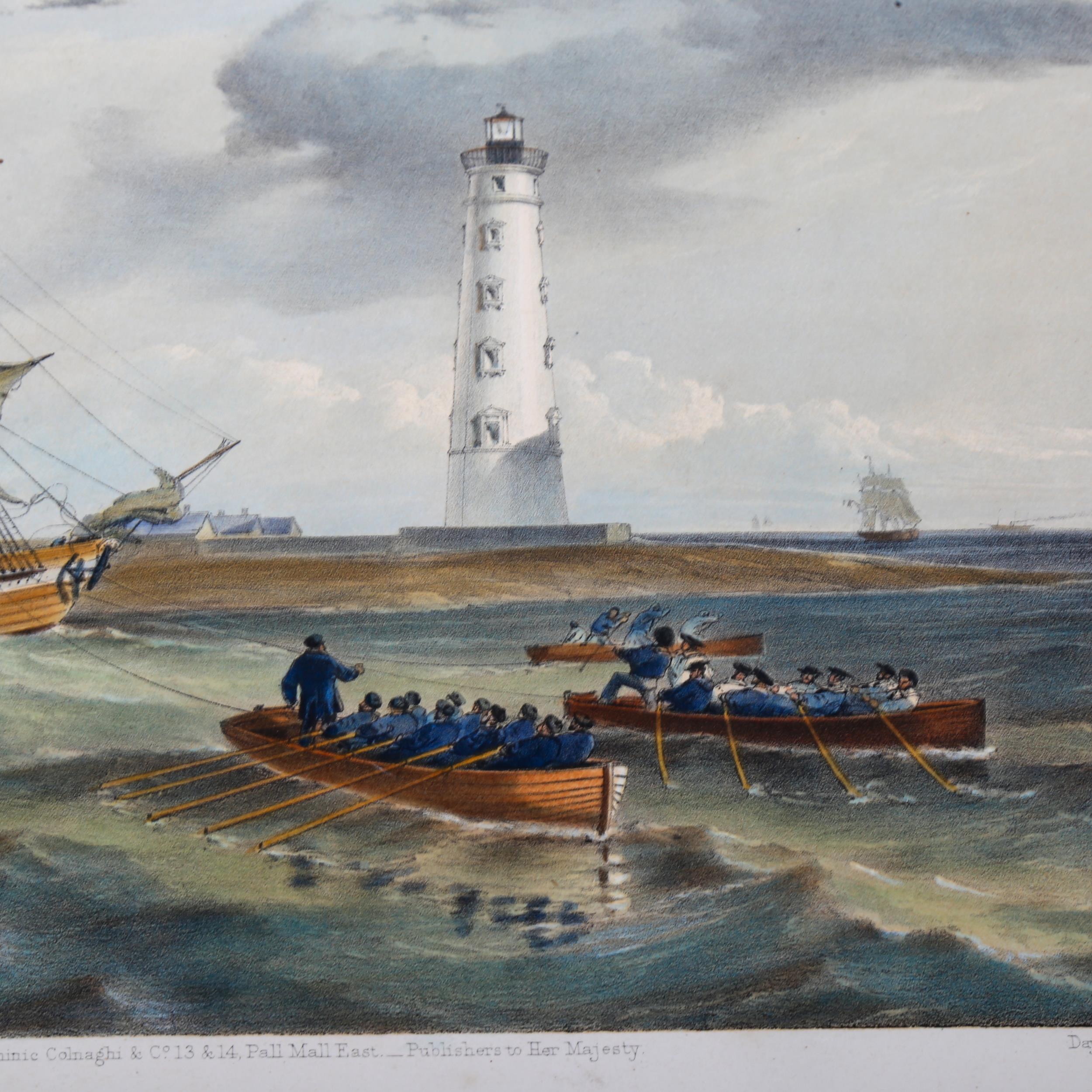 William Simpson (1823 - 1899), hand coloured lithograph by T G Dutton, The Lighthouse at Cape - Image 4 of 4