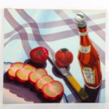 Philip Eugene Happe, watercolour, advertising design for Heinz Tomato Ketchup, 30cm x 32cm, unframed