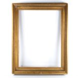 A Victorian gilt-gesso picture frame, rebate size 64cm x 85cm Split in 1 side and gesso chips