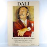 Salvador Dali, Exhibition poster on hardboard for Chiesa Di San Bartolomeo 1991, 98cm x 69cm