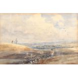 Attributed to David Cox Jnr (1783 - 1859), watercolour, landscape, unsigned, 18cm x 26cm, framed,