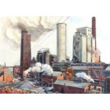 Rosemary Howard, watercolour, industrial scene, signed, 34cm x 49cm, framed Good original condition