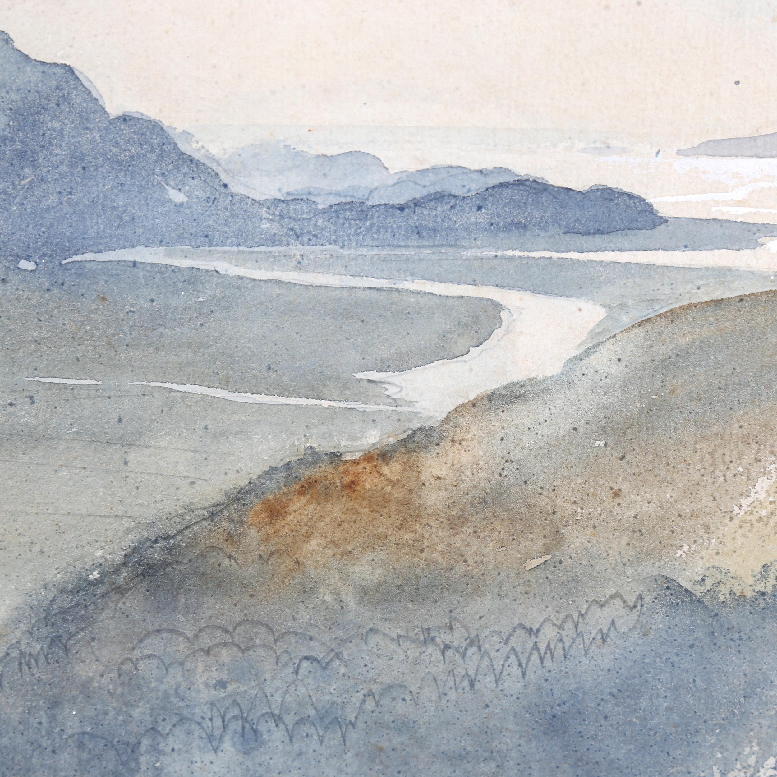 Charles Knight, watercolour, Barmouth estuary, signed, 34cm x 54cm, framed A couple of very faint - Image 4 of 4
