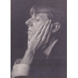 Mid-20th century print, photographic portrait of Aubrey Beardsley, 17.5cm x 12.5cm, framed Slight