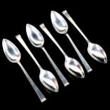 A set of 6 George VI silver grapefruit spoons, by Cooper Brothers & Sons Ltd, hallmarks Sheffield