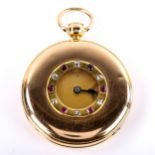 BREGUET - a fine and rare half hunter key-wind repeater pocket watch, engine turned dial with