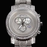 JOE RODEO - an oversized stainless steel Victory quartz chronograph bracelet watch, ref. JV17,