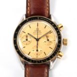 OMEGA - a bi-metal Speedmaster Reduced automatic chronograph wristwatch, ref. 175.0032, circa