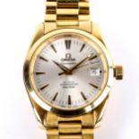 OMEGA - an 18ct gold Seamaster Aqua Terra Co-Axial automatic chronometer bracelet watch, ref. 2104.